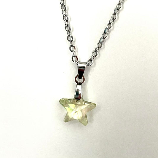 Petite Étoile droite 14mm en Cristal Luminous green