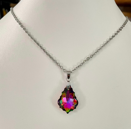 Large Multicolored Crystal Baroque