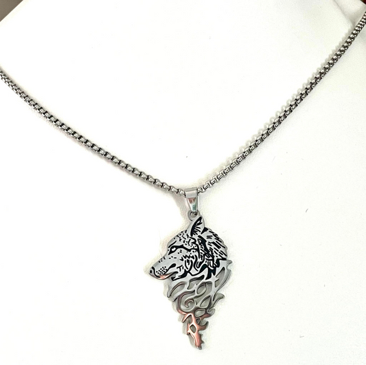 Chien-Loup Porte-Bonheur en inox