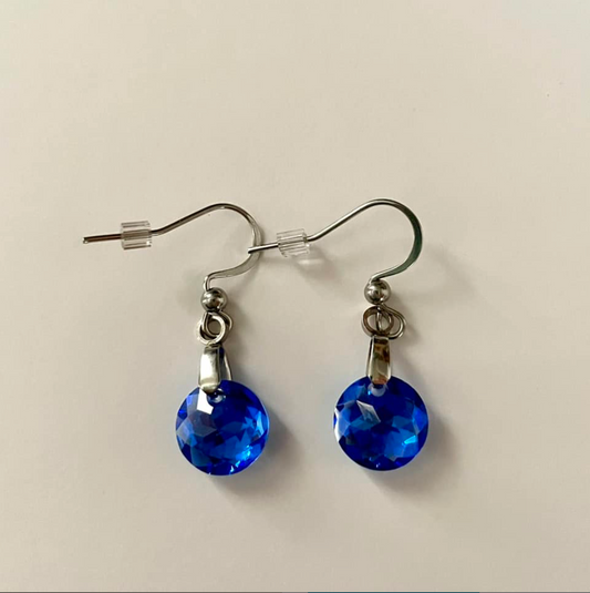 Classic Sapphire Shimmer Earrings