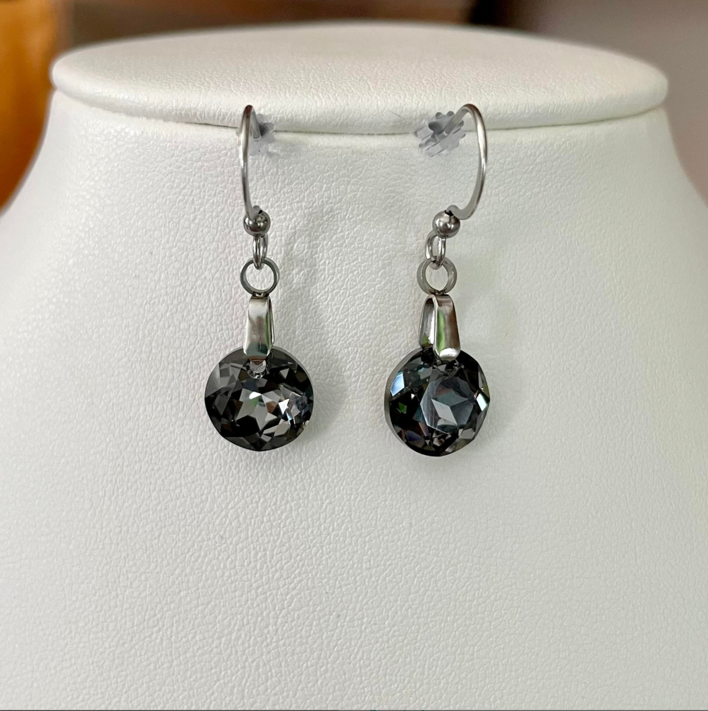 Boucles Classiques en Cristal Clair Silvernight