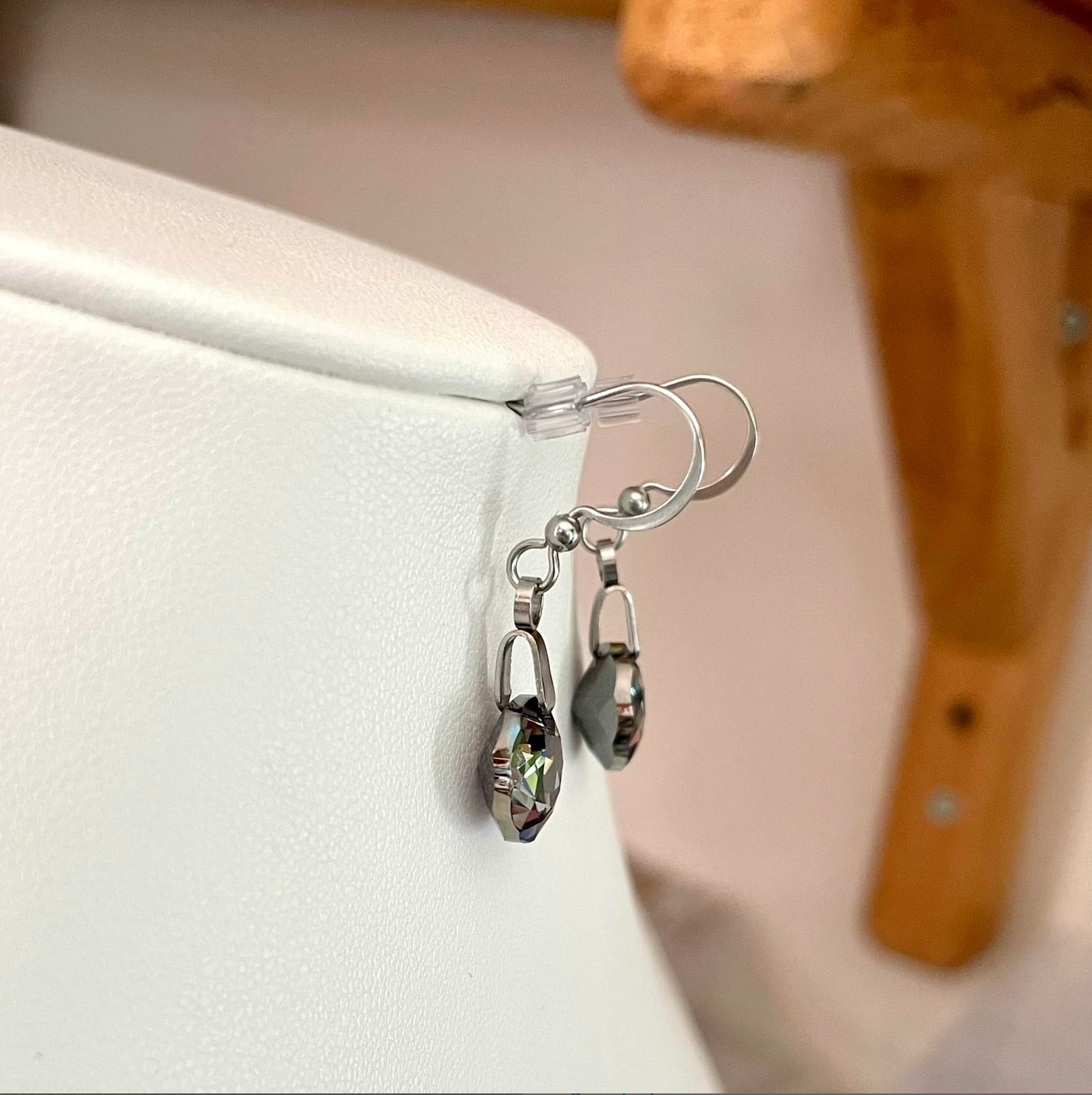 Boucles Classiques en Cristal Clair Silvernight