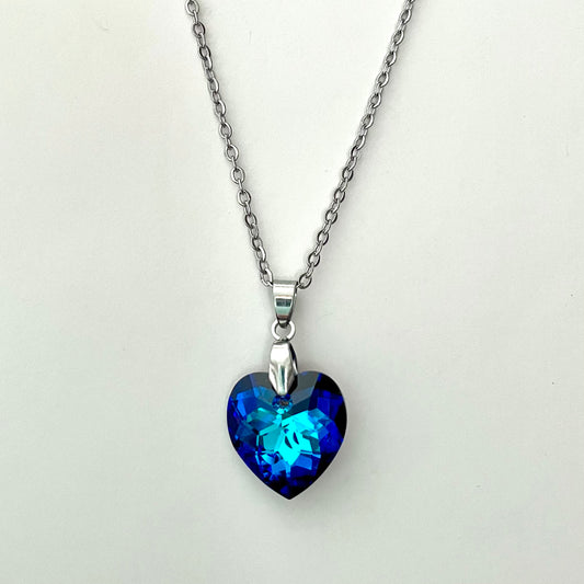 Gros Coeur 18mm en Cristal Extra-Facetté Héliotrope Shimmer