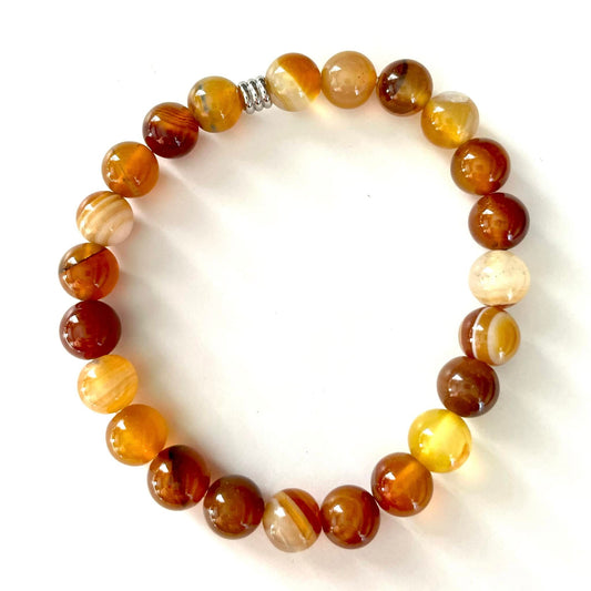 Bracelet en agate Ambrée