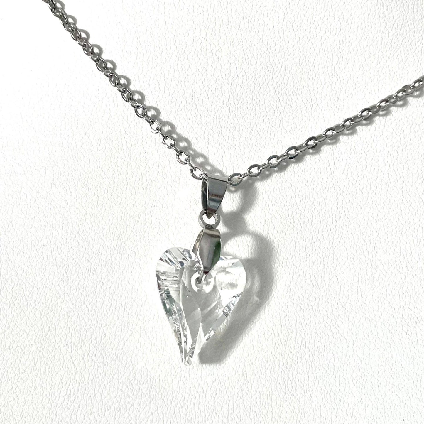 Gros Coeur Sauvage en Cristal Clair