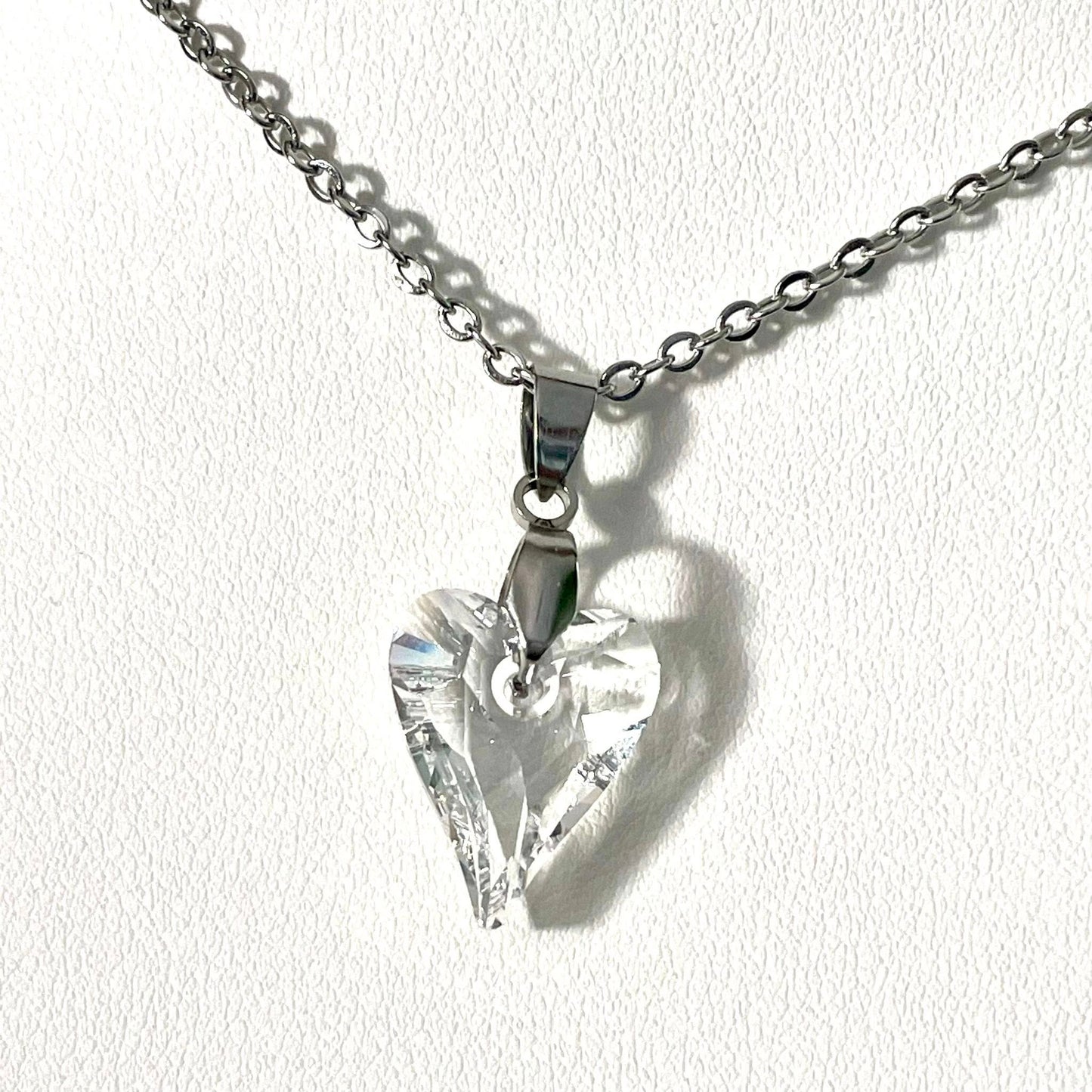 Gros Coeur Sauvage en Cristal Clair