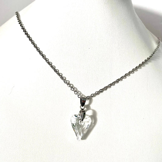 Gros Coeur Sauvage en Cristal Clair