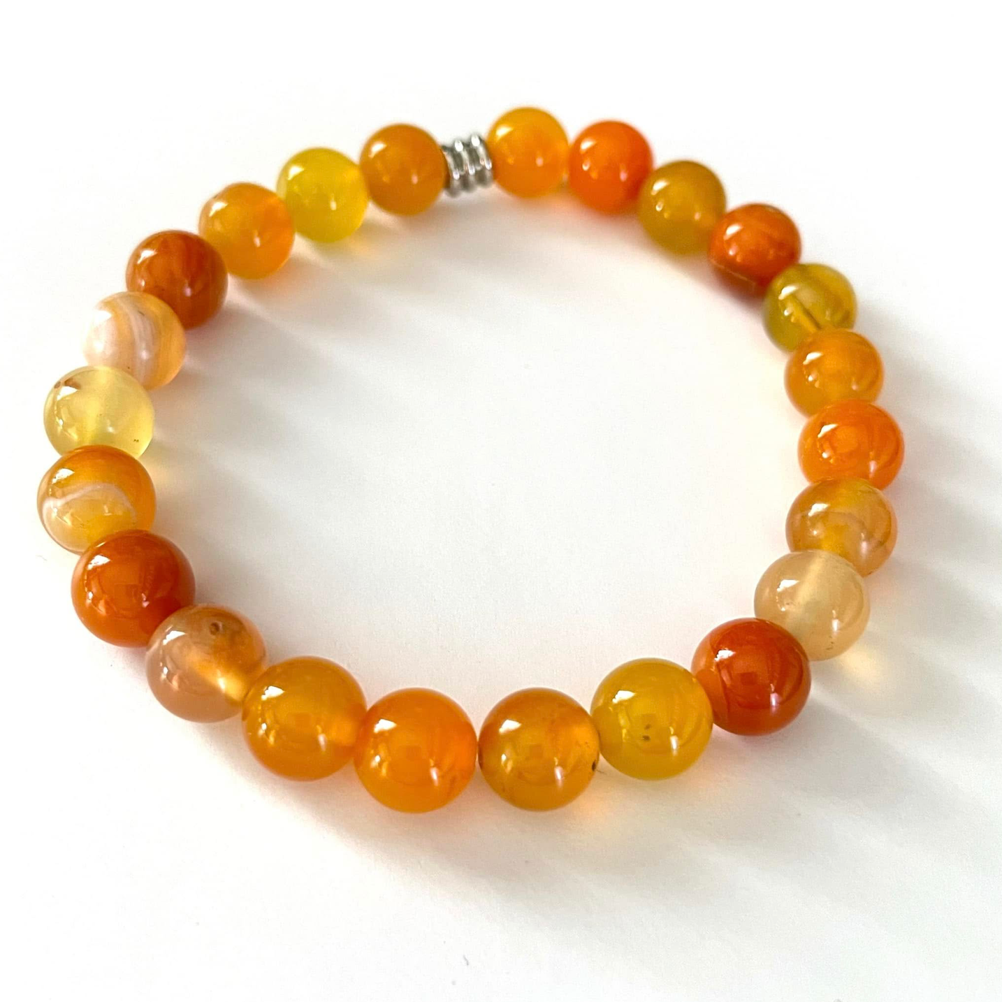 Bracelet en agate Orangée