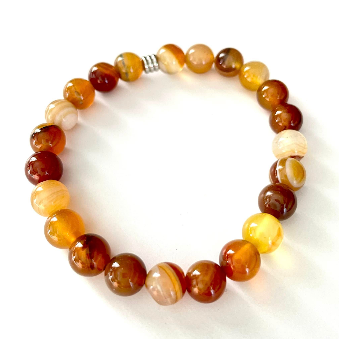 Bracelet en agate Ambrée
