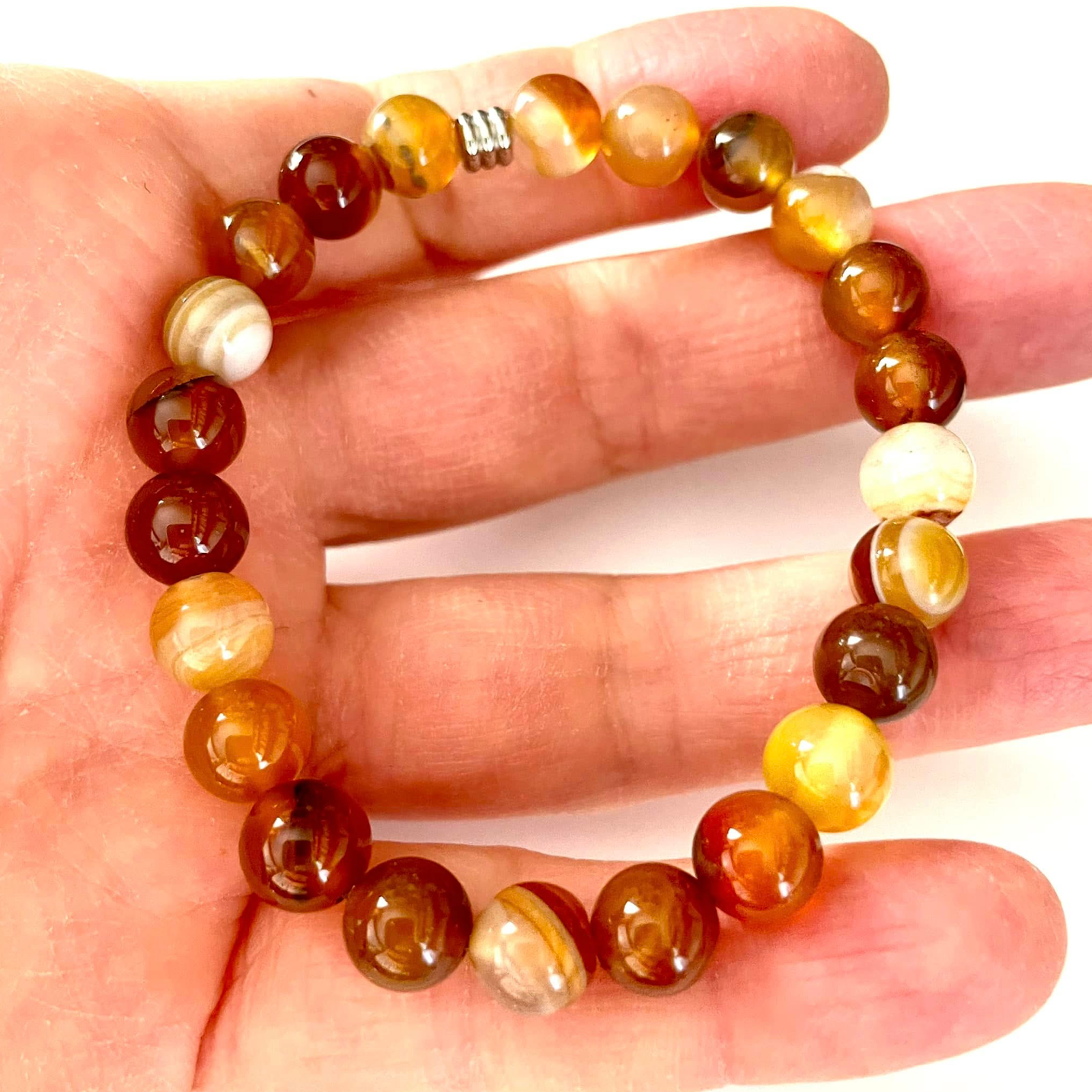 Bracelet en agate Ambrée