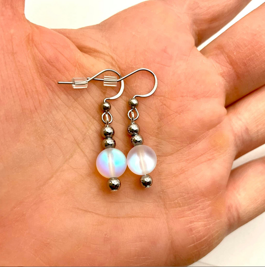 Clear Mermaid Crystal Earrings 