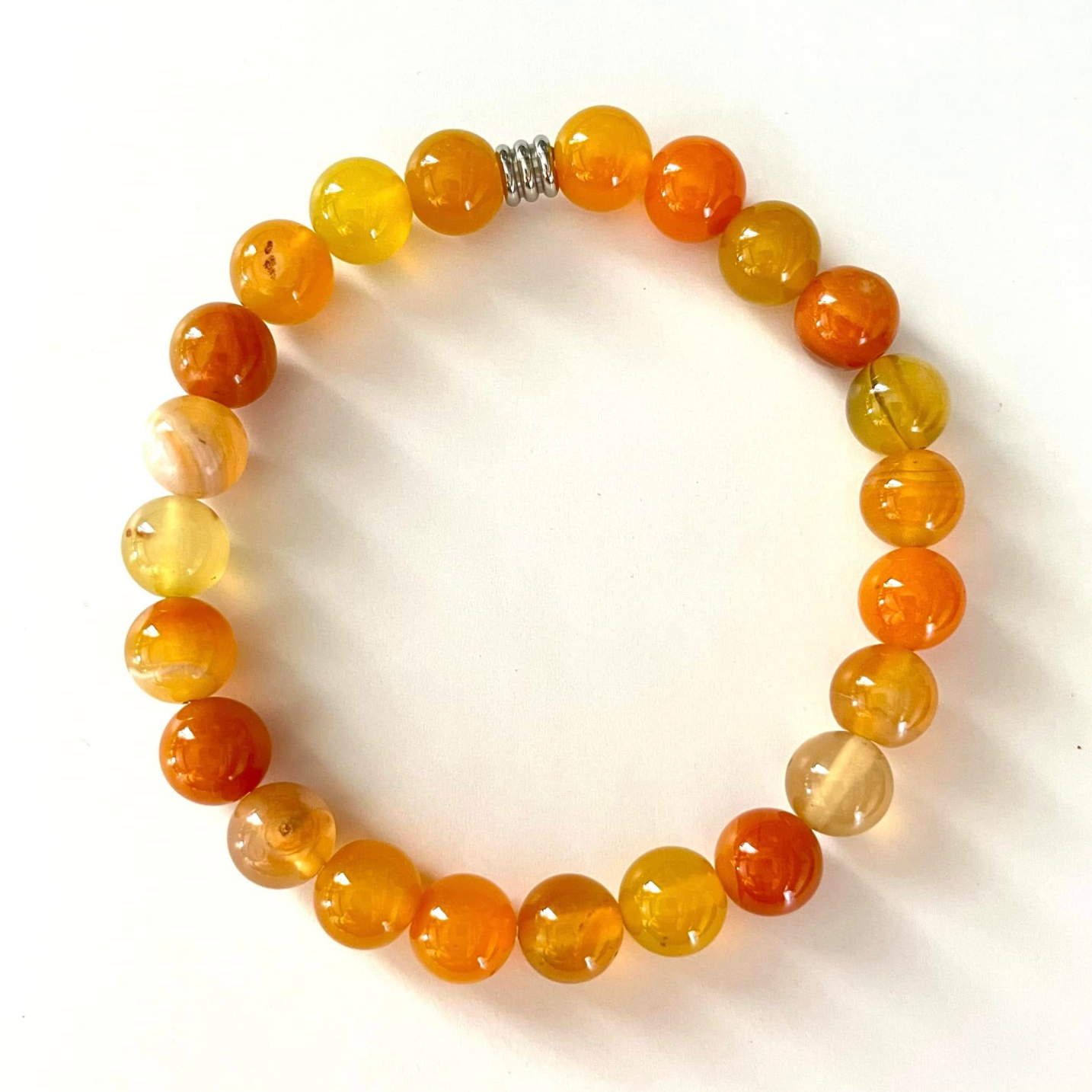 Bracelet en agate Orangée