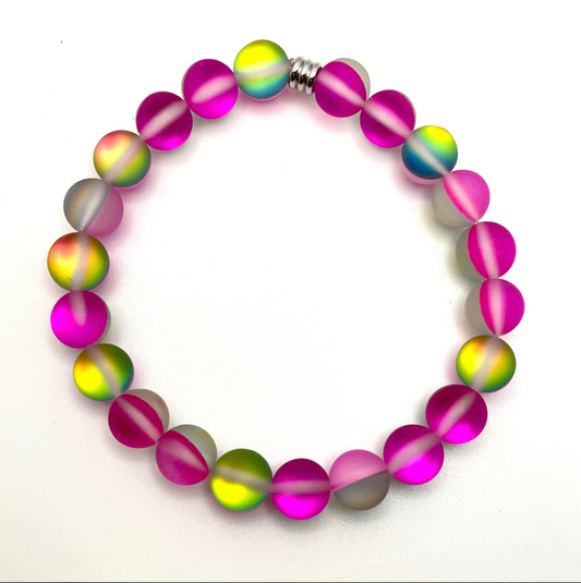 Bracelet en Cristal Sirène Rose intense