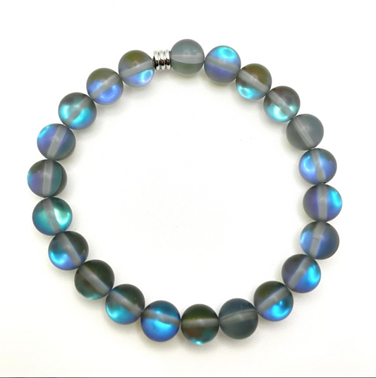 Bracelet en Cristal Sirène Gris-Bleu