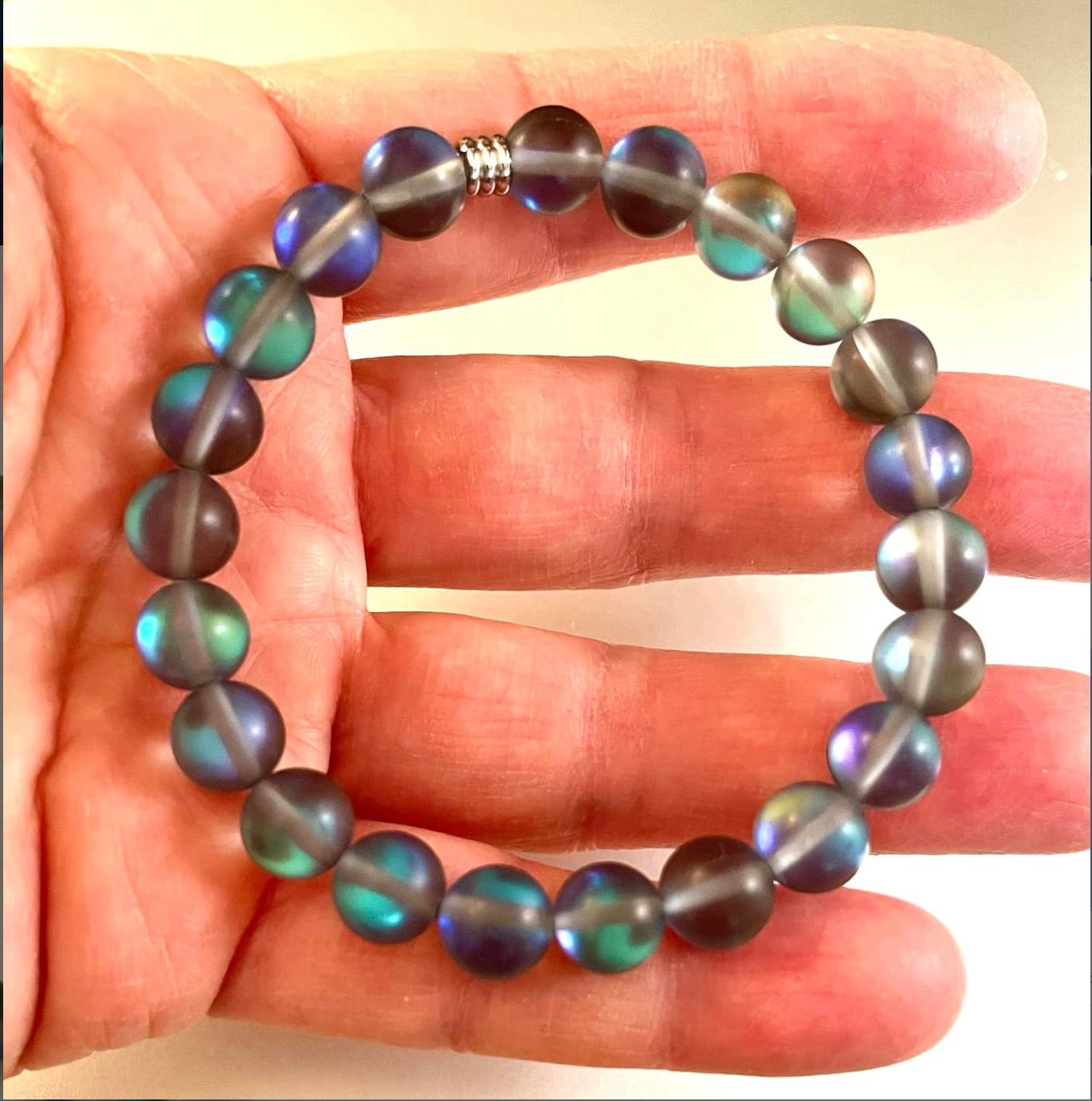 Bracelet en Cristal Sirène Gris-Bleu