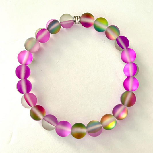 Bracelet en Cristal Rose-Mauve