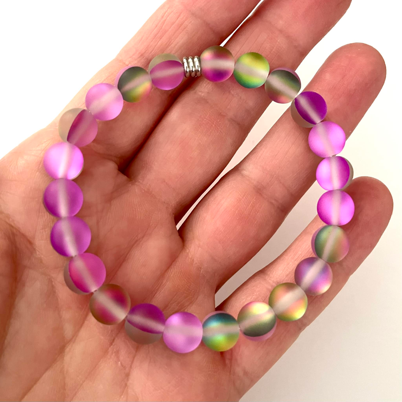Bracelet en Cristal Rose-Mauve