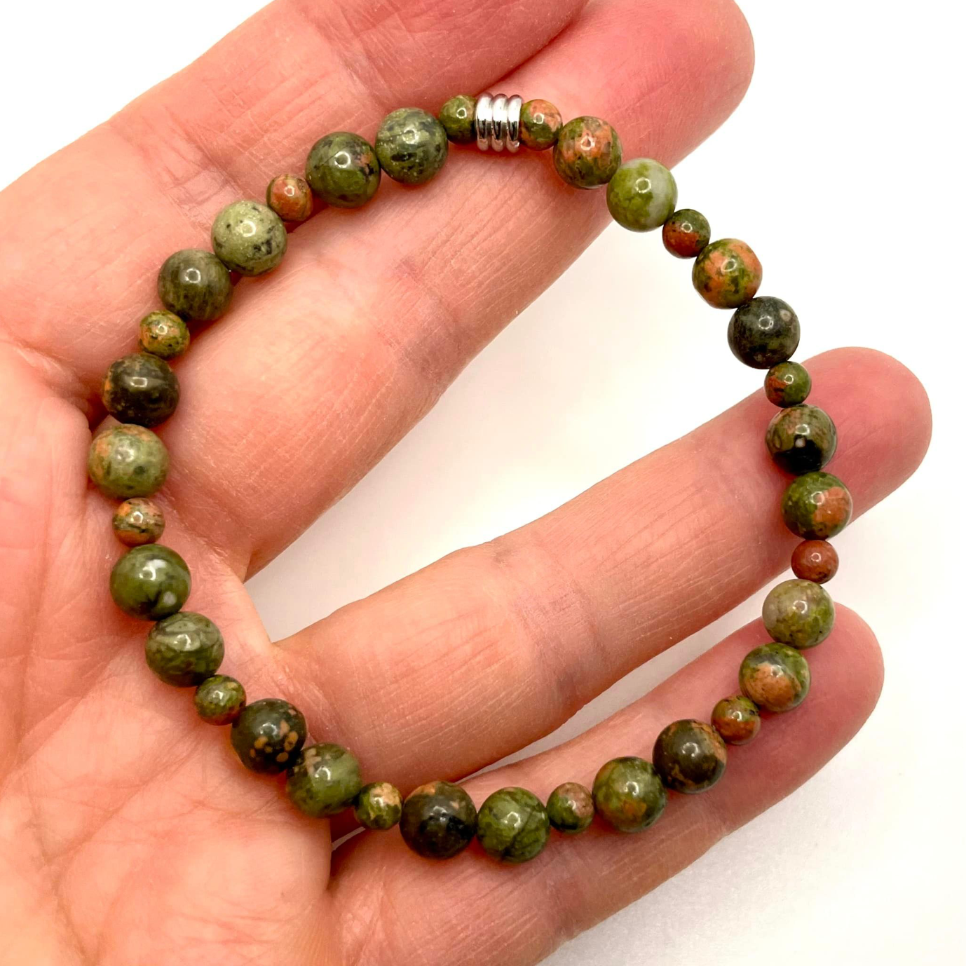 Bracelet en Jaspe Unakite