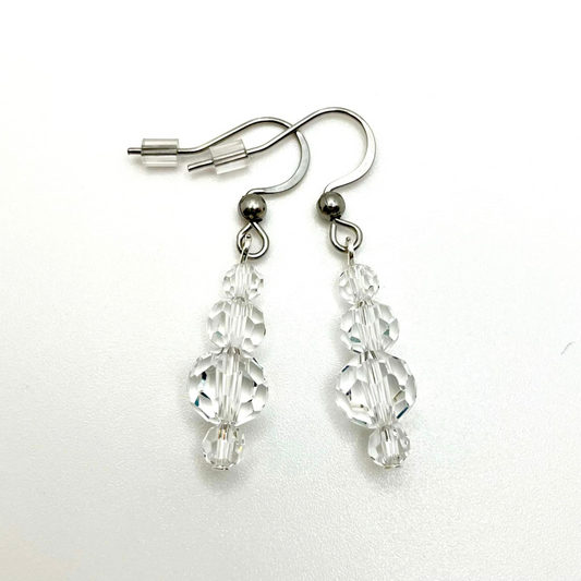 Boucles Harmonie en cristal clair