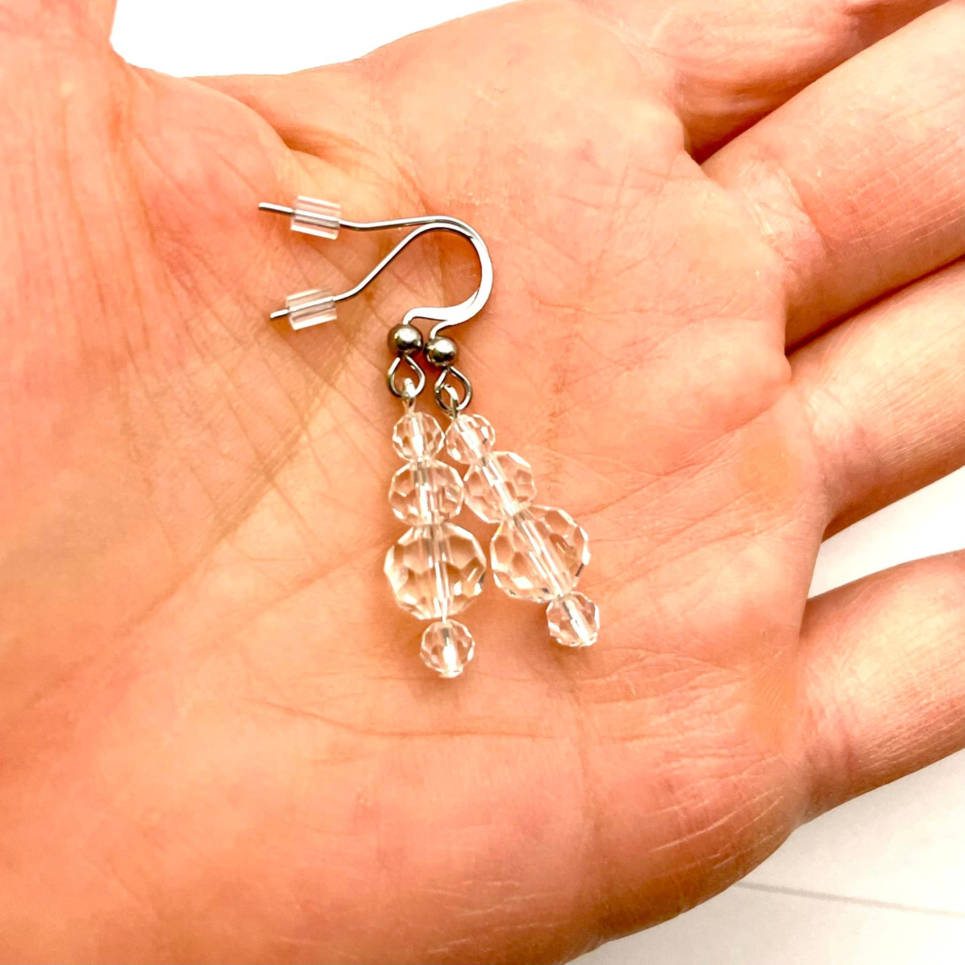 Boucles Harmonie en cristal clair
