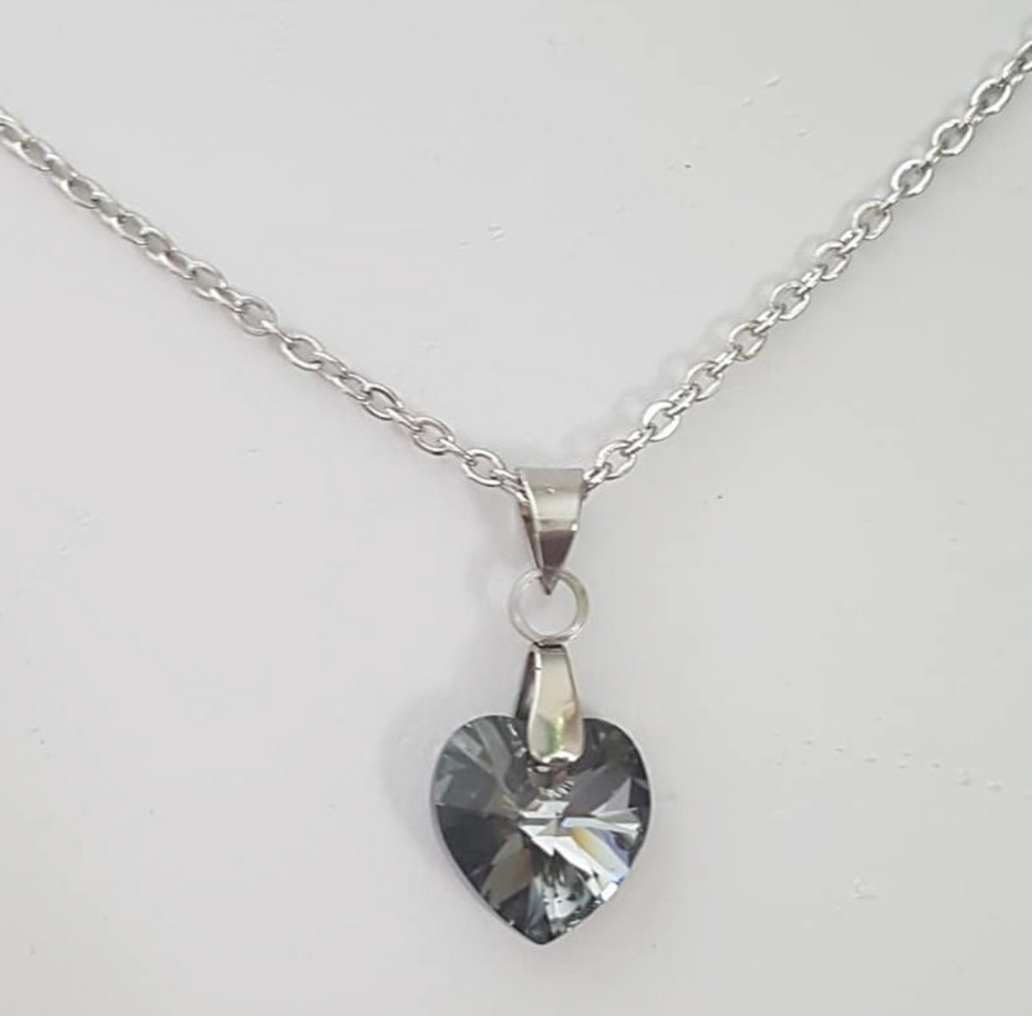 Petit coeur 10mm en cristal Silvernight Shimmer