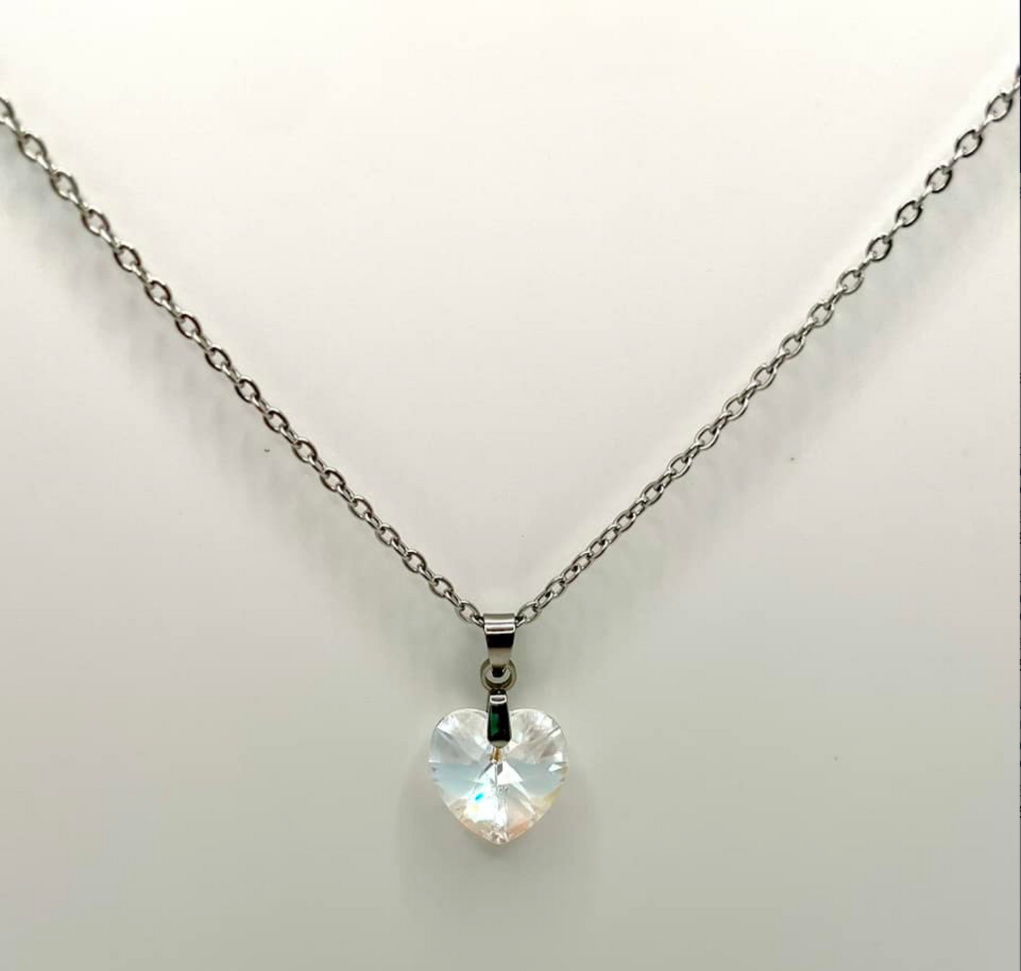 Moyen Coeur 14mm en Cristal Clair Shimmer
