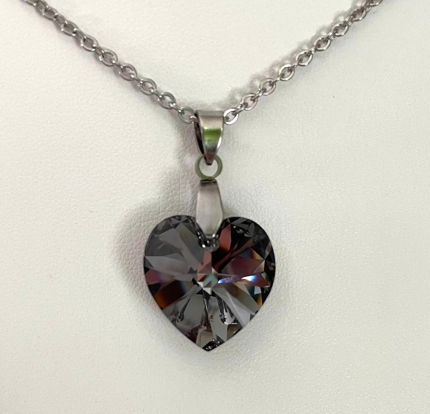Gros Coeur 18mm en Cristal Silvernight Shimmer