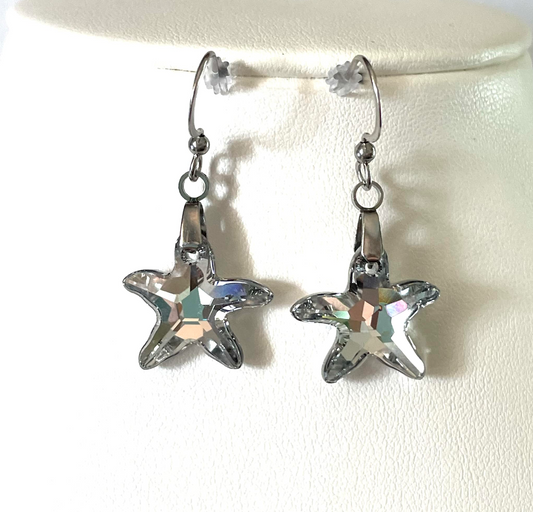 Boucles Étoiles de Mer Argenté Shimmer