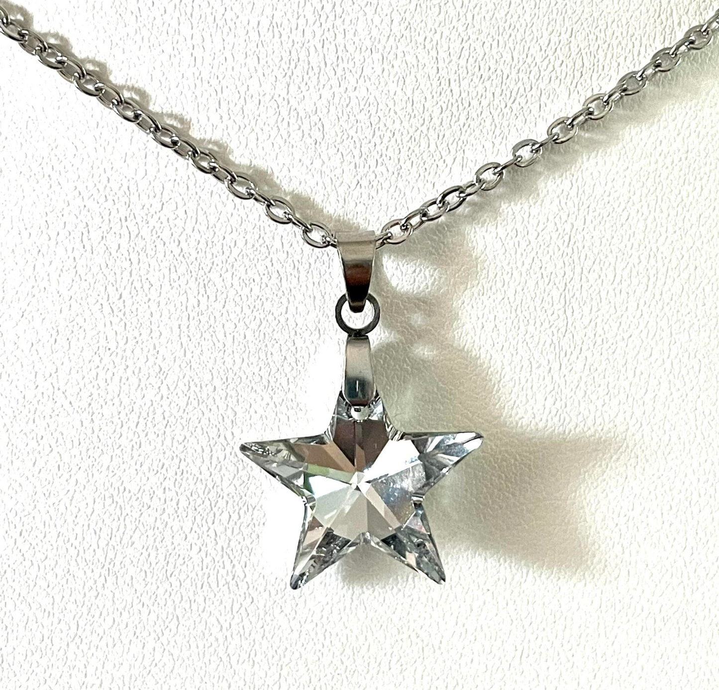 Étoile droite 16mm en Cristal Argenté Shimmer
