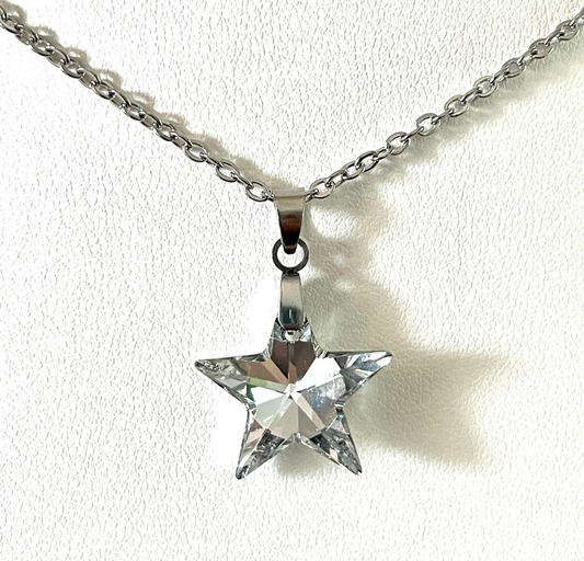 Étoile droite 16mm en Cristal Argenté Shimmer