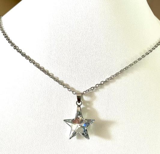 16mm Straight Star in Silver Shimmer Crystal 