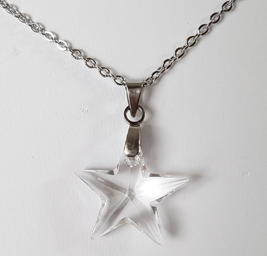 Étoile droite 16mm en Cristal Clair Translucide