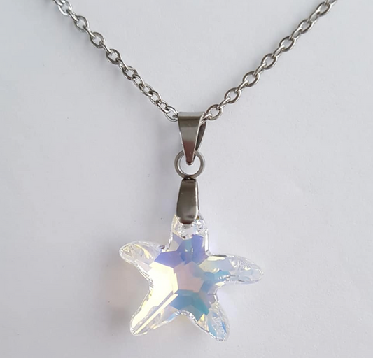 Étoile de Mer 16mm en Cristal Aurore Boréale