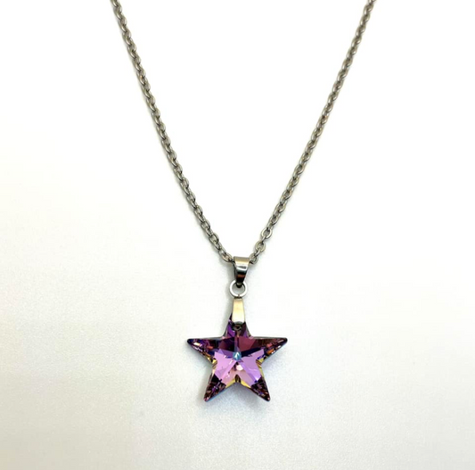 16mm Straight Star in Vitrail Shimmer Crystal 