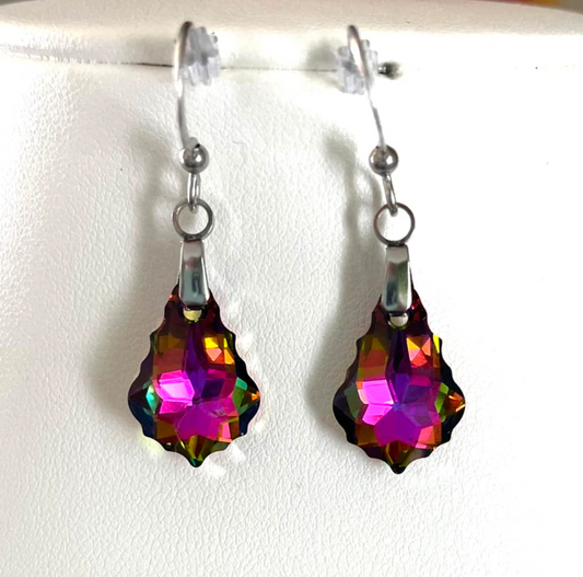 Boucles Baroques en Cristal Multicolore