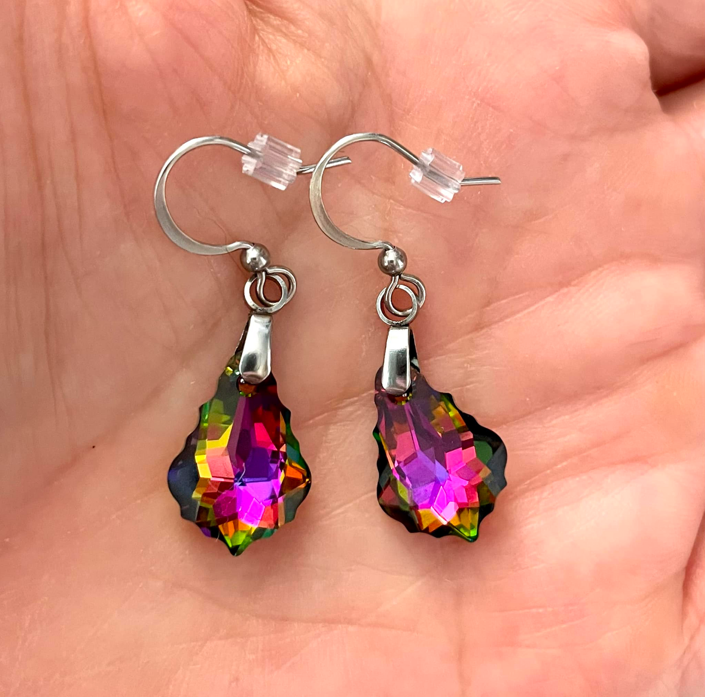 Boucles Baroques en Cristal Multicolore