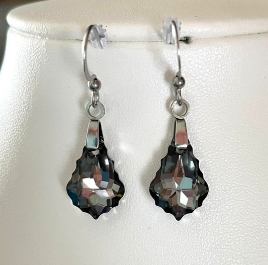 Boucles Baroques en Cristal Silvernight