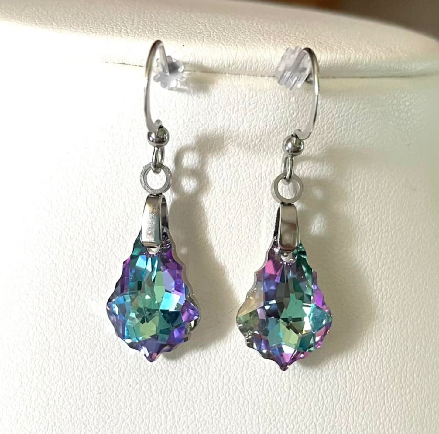 Baroque earrings in Vitrail crystal 
