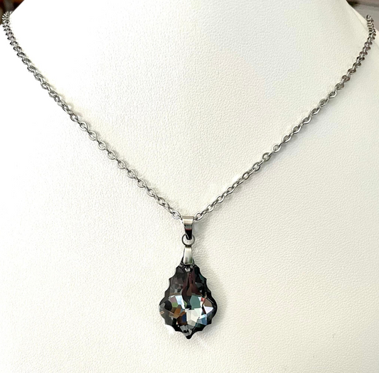 Large Baroque Crystal Silvernight 