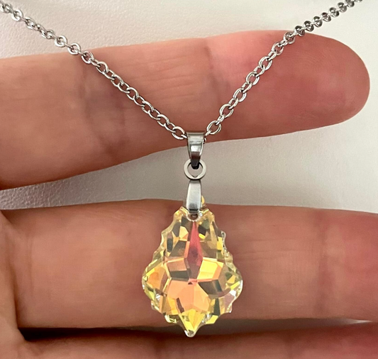 Gros Baroque en Cristal Aurore Boréale