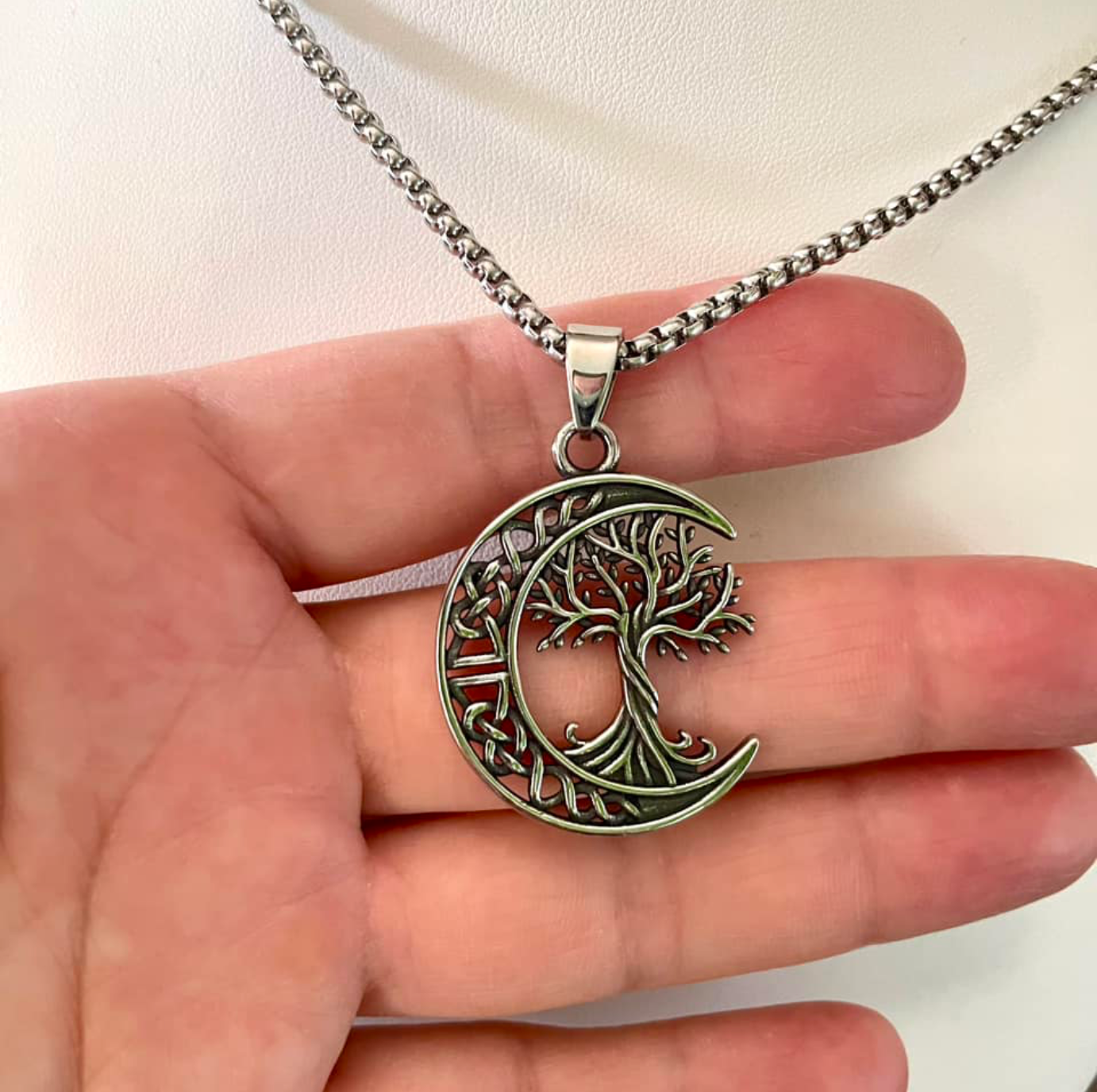 Lune-Arbre de vie en inox