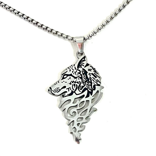 Chien-Loup Porte-Bonheur en inox