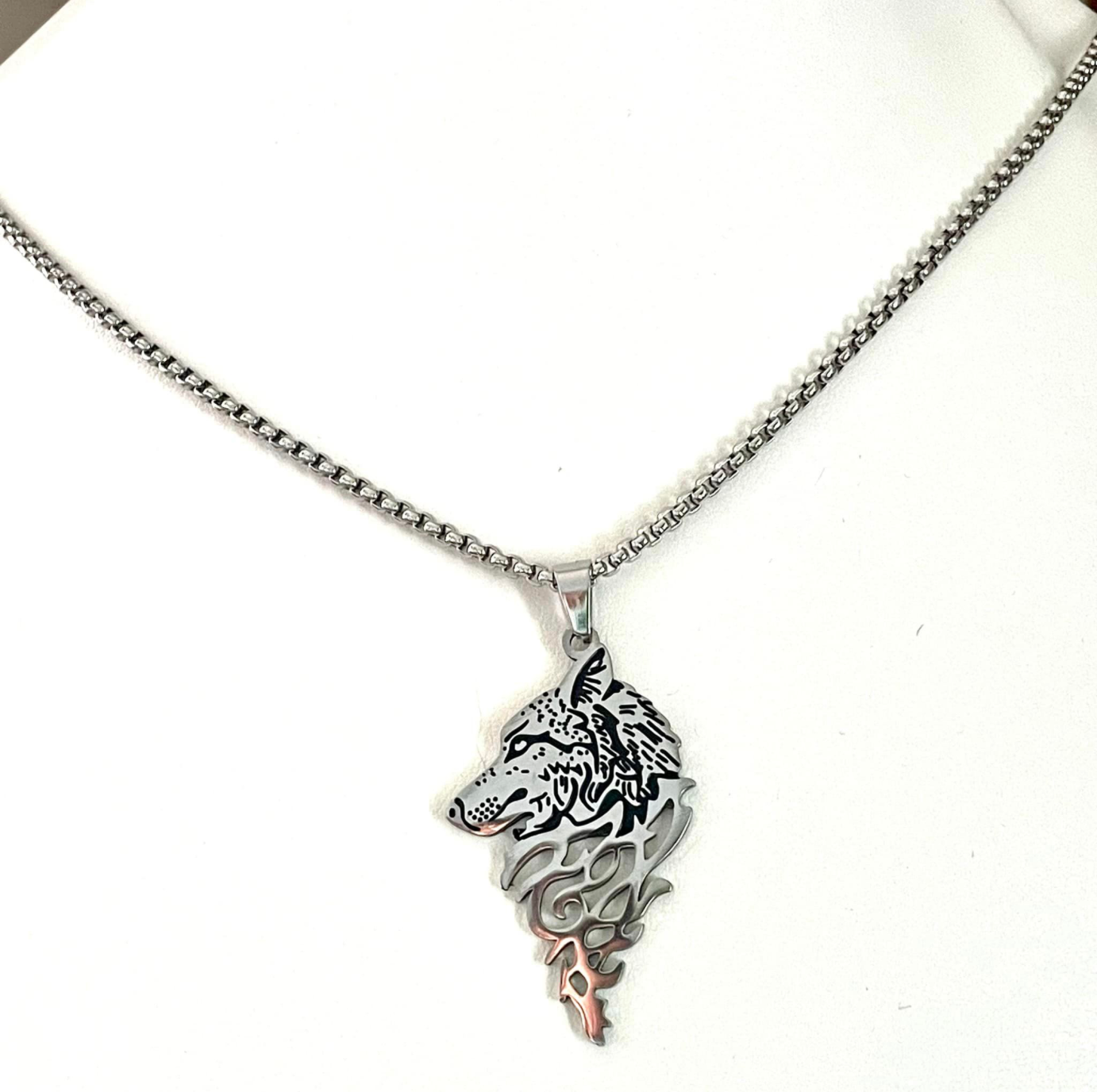 Chien-Loup Porte-Bonheur en inox