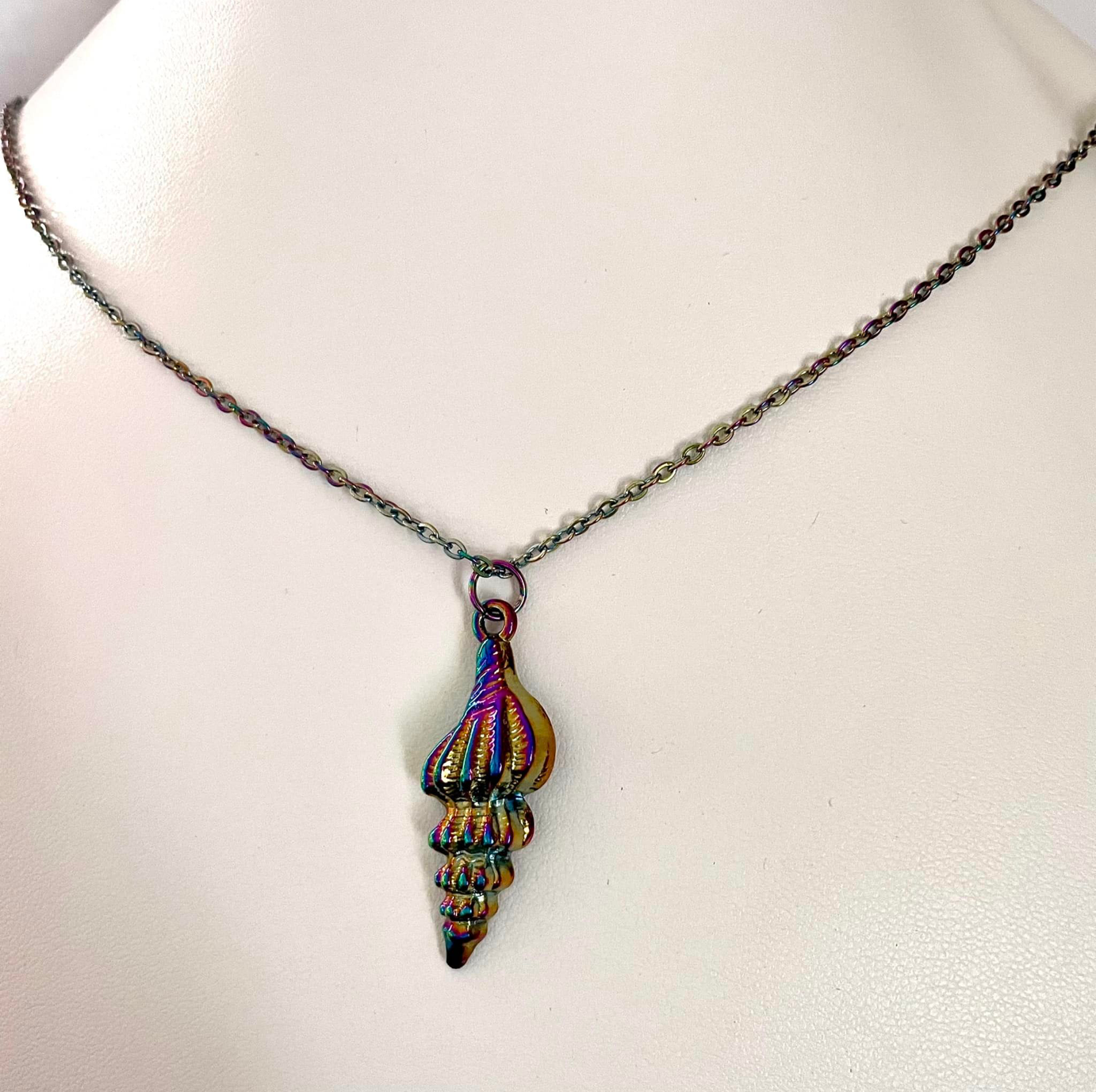 Coquillage multicolore en inox