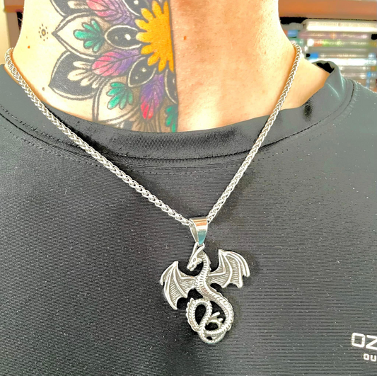 Dragon ailé en inox