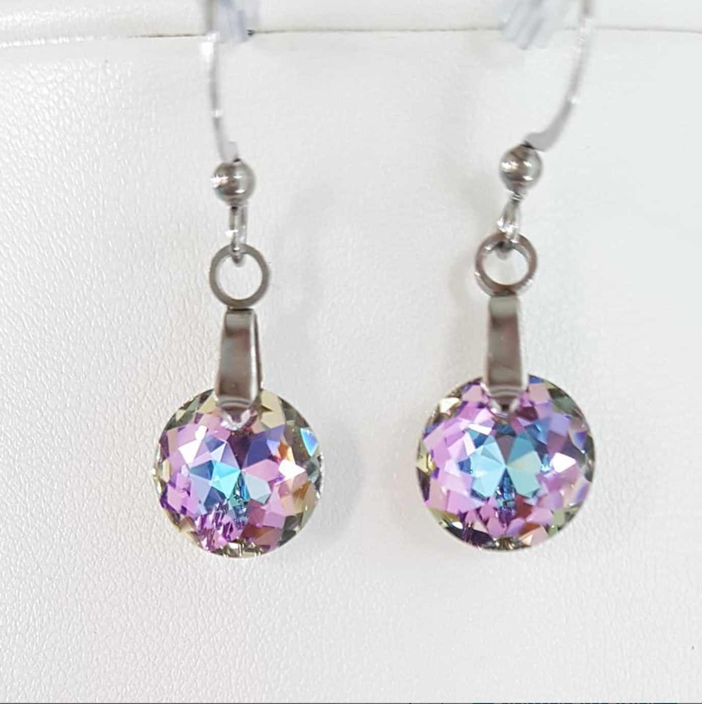 Boucles Classiques en Cristal Vitrail