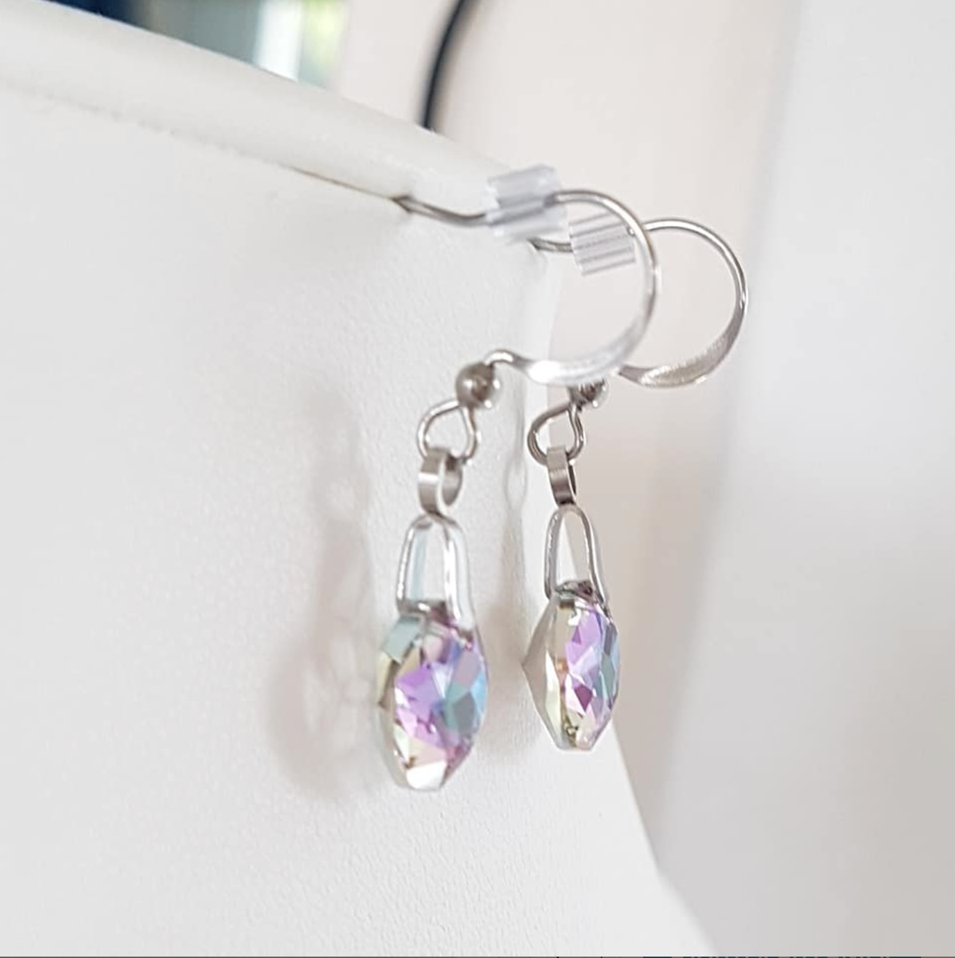 Boucles Classiques en Cristal Vitrail