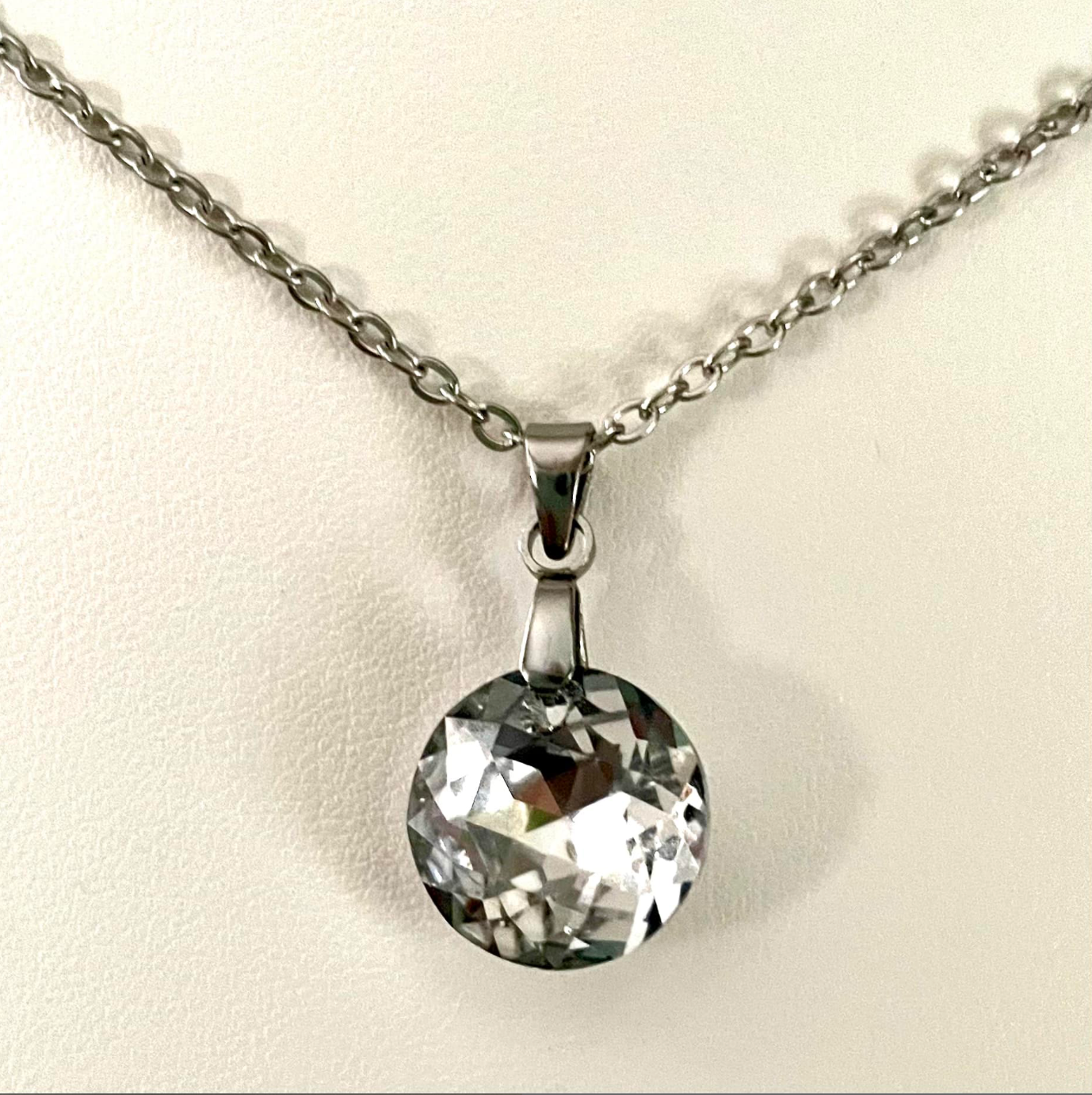 Moyen Classique en Cristal Argenté