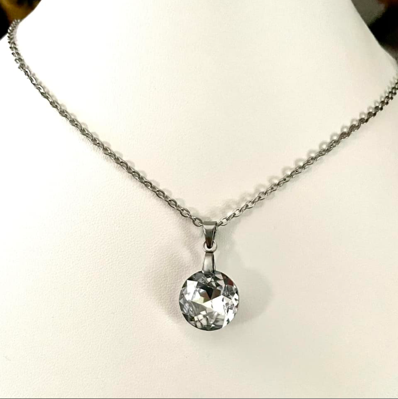 Moyen Classique en Cristal Argenté