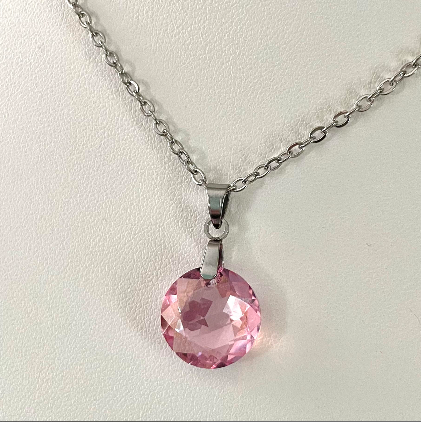 Moyen Classique en Cristal Rose Clair Shimmer